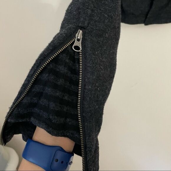 LAURIE B. SOFT KNIT MOTO SWEATER‎ JACKET FULL ZIP silk/cashmere blend sz Small - Picture 5 of 9